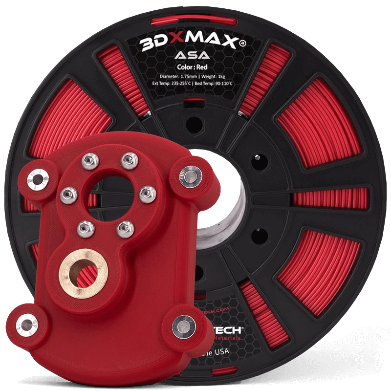 3DXTech 3DXMAX ASA filament spool in red