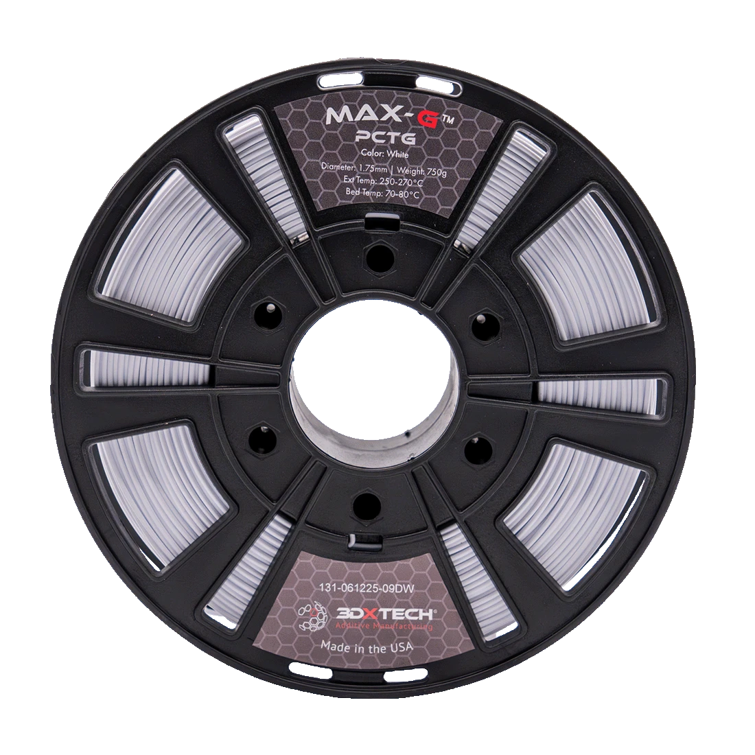 A functional part 3D-printed in 3DXTech MAX-G PCTG filament, white