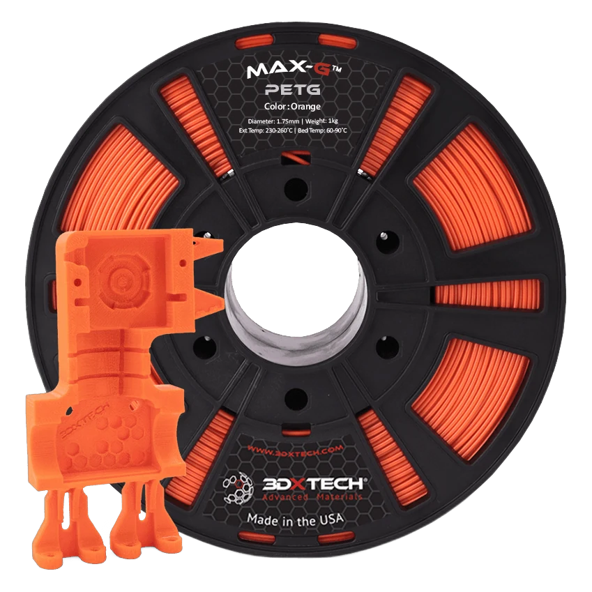 3DXTech MAX-G PETG orange spool