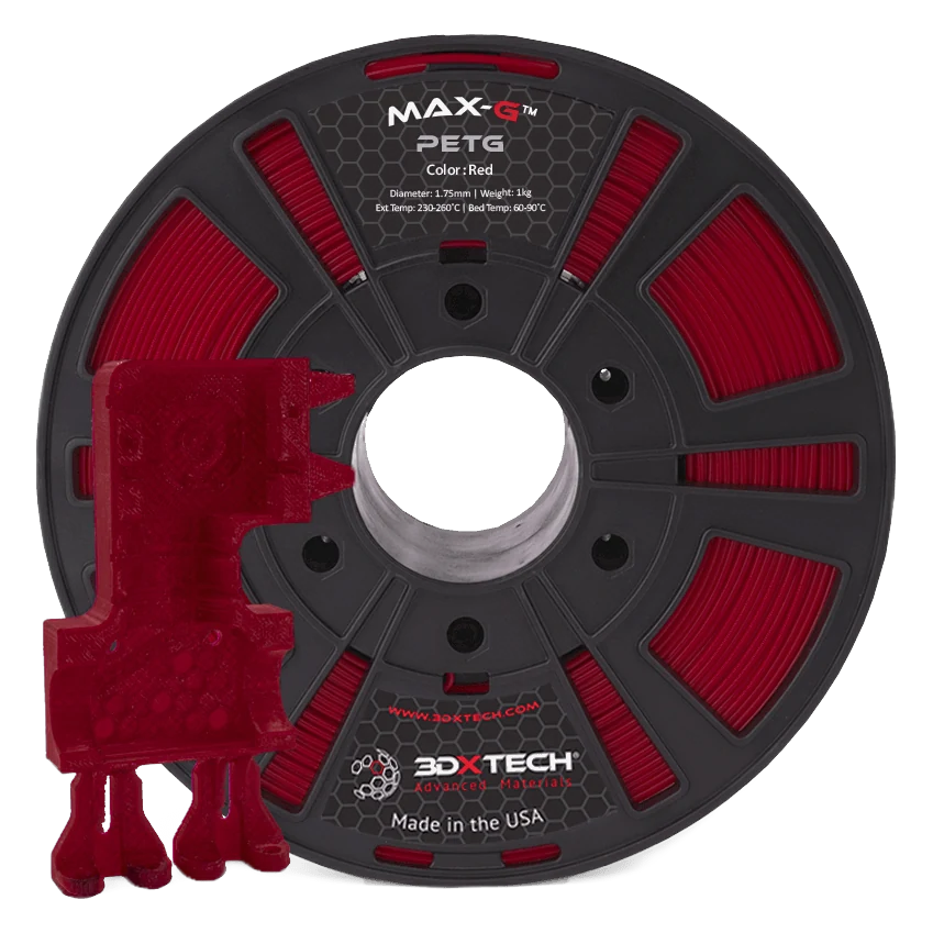 3DXTech MAX-G PETG red spool