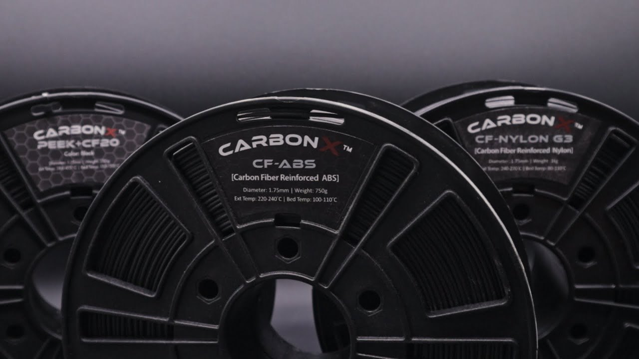 3DXTech CarbonX carbon-fiber filament line &mdash; click to play video