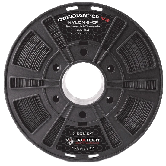 3DXTech OBSIDIAN Nylon 6+CF V2 — Markforged Onyx Alternative Filament