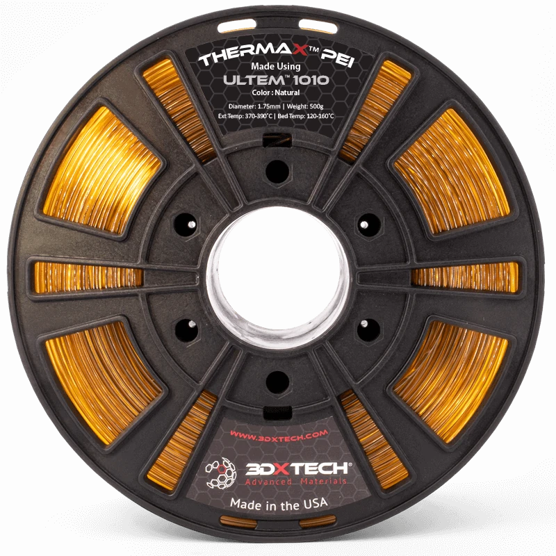 3DXTech ThermaX PEI 1010 natural filament spool — the finished form of this pellet resin