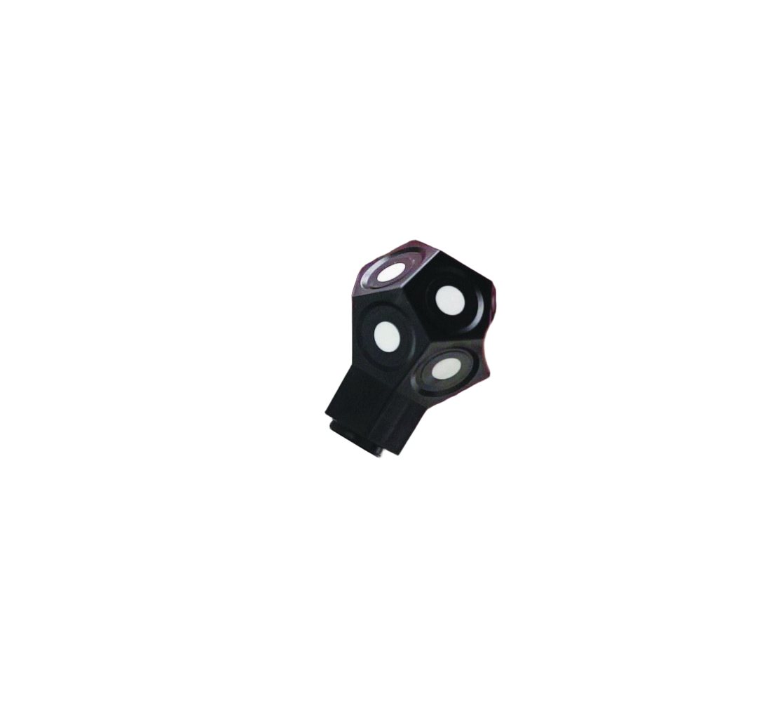 AESUB Dice with magnetic field illustration showing instant attachment to a metal scanning part
