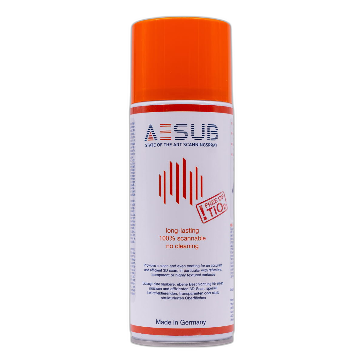 AESUB Orange vanishing scanning spray can