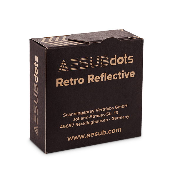 AESUBdots Black & White 3 mm reference targets for 3D scanning — detail 1