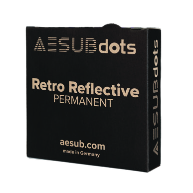 AESUBdots Retro Permanent Reference Targets — 3mm (Roll of 3000)
