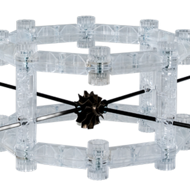 AESUBframe 200mm modular carbon-fibre reference frame for 3D scanning small parts — detail 1