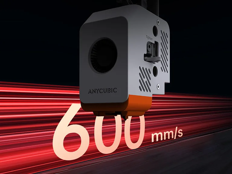 Anycubic Kobra S1 toolhead printing at up to 600 mm per second