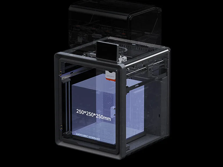 Anycubic Kobra S1 fully enclosed CoreXY frame with 250x250x250mm build volume