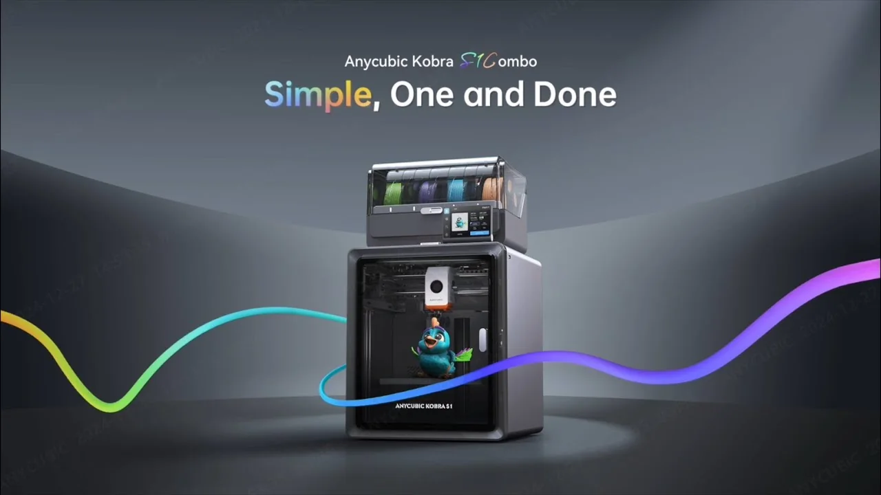 Anycubic Kobra S1 Combo official demo &mdash; Simple, One and Done