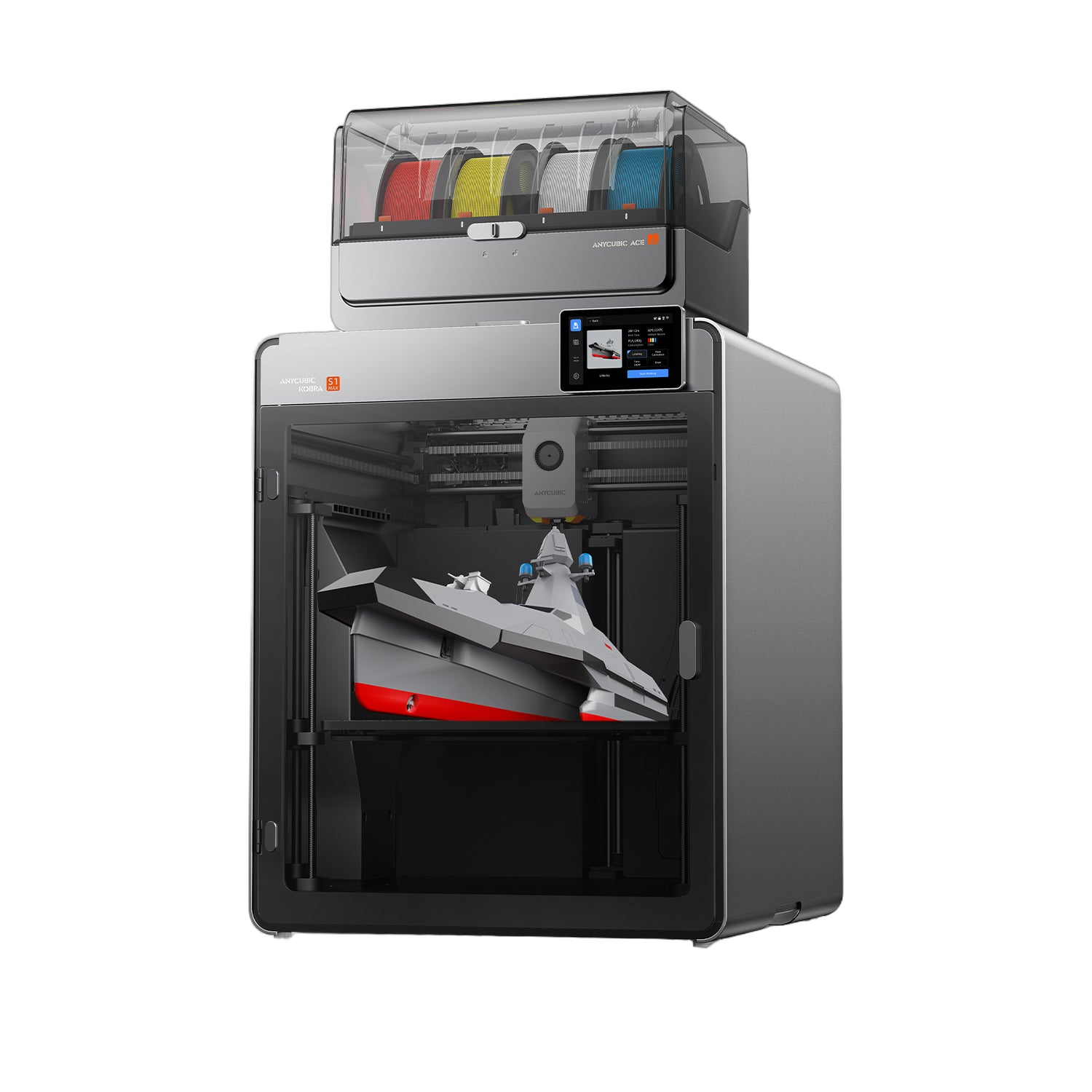 Anycubic Kobra S1 Max Combo enclosed CoreXY 3D printer with ACE 2 Pro multicolor unit