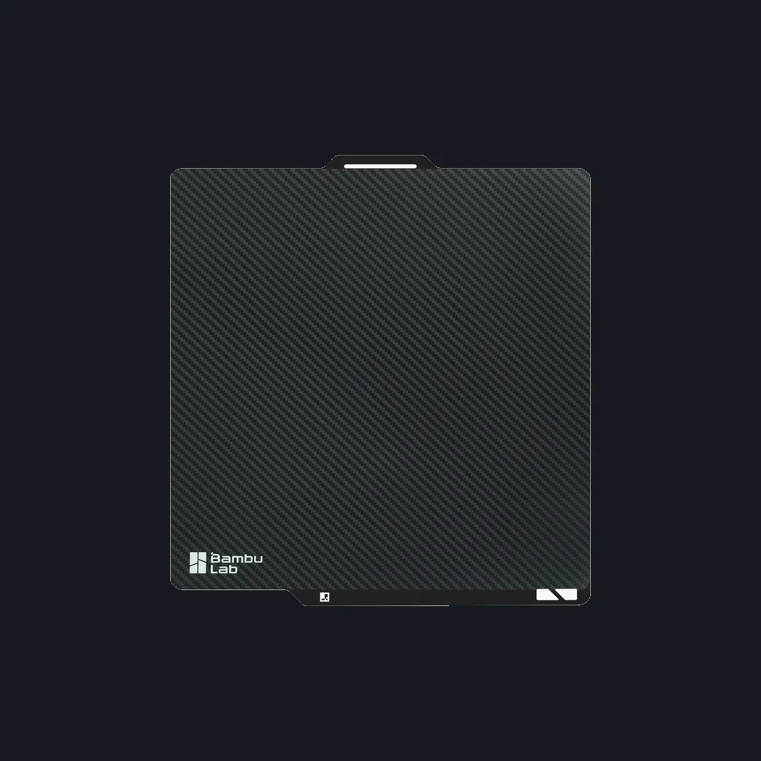 Bambu 3D Effect Plate — Carbon Fiber finish woven texture