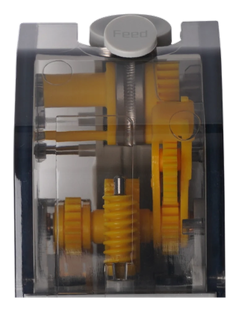 Bambu Lab AMS Feeder Unit (Hall) — detail of the gear train through the clear housing