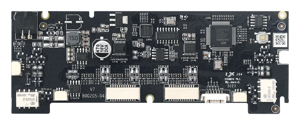 Bambu Lab AMS lite Mainboard — control PCB with ARM microcontroller and channel connectors