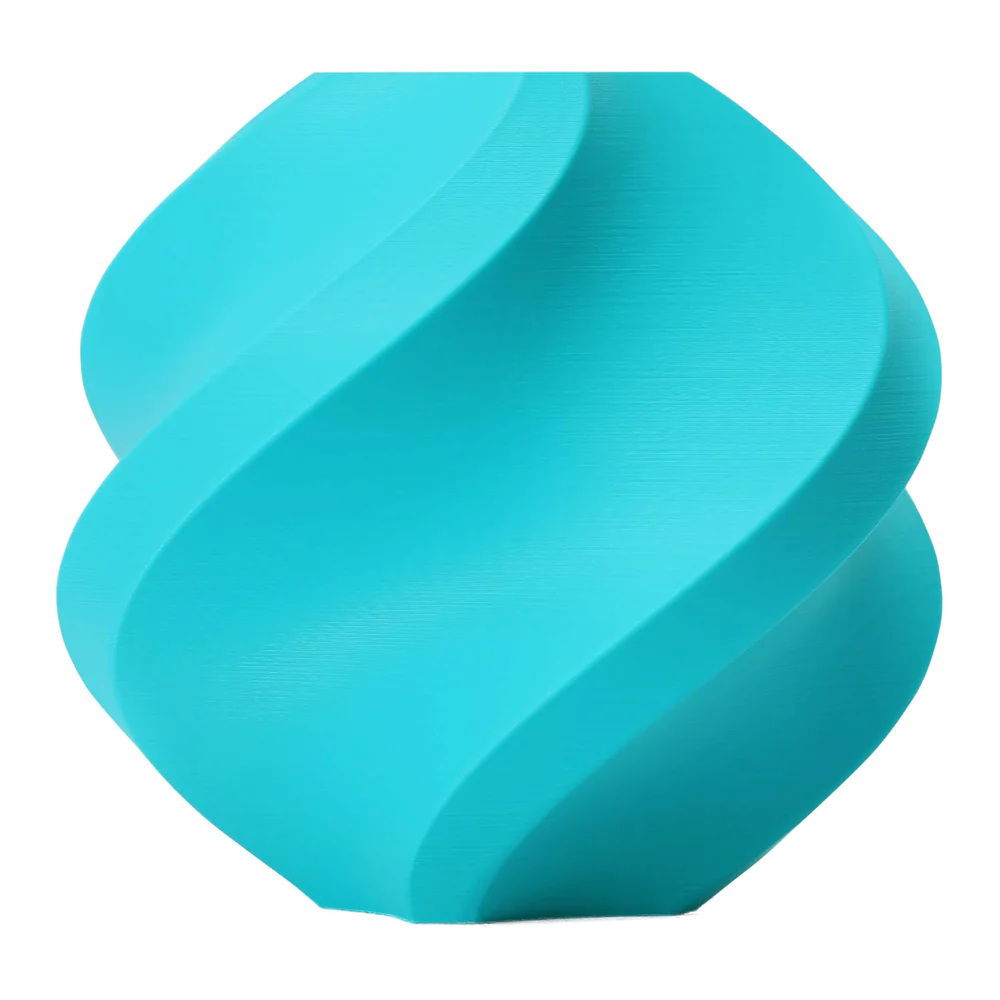 Bambu Lab PLA Basic printed in cyan