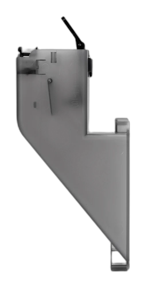 Bambu Lab Purge Chute — side profile showing the angled duct and spring flap