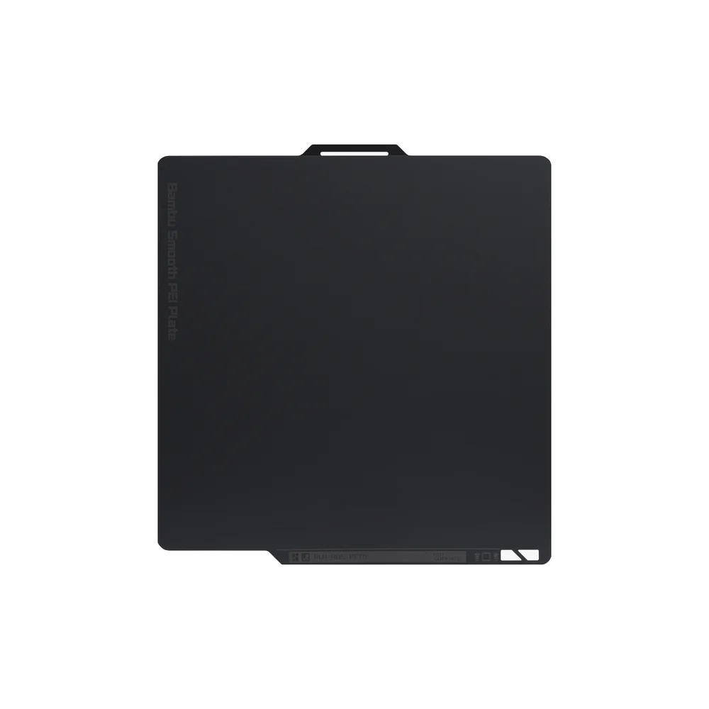 Bambu Smooth PEI Plate — flexible magnetic spring-steel build plate with smooth PEI coating