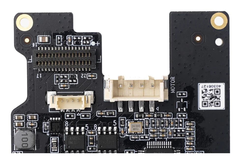 Bambu Lab P1 Series TH Board — detail of the FPC and motor connectors