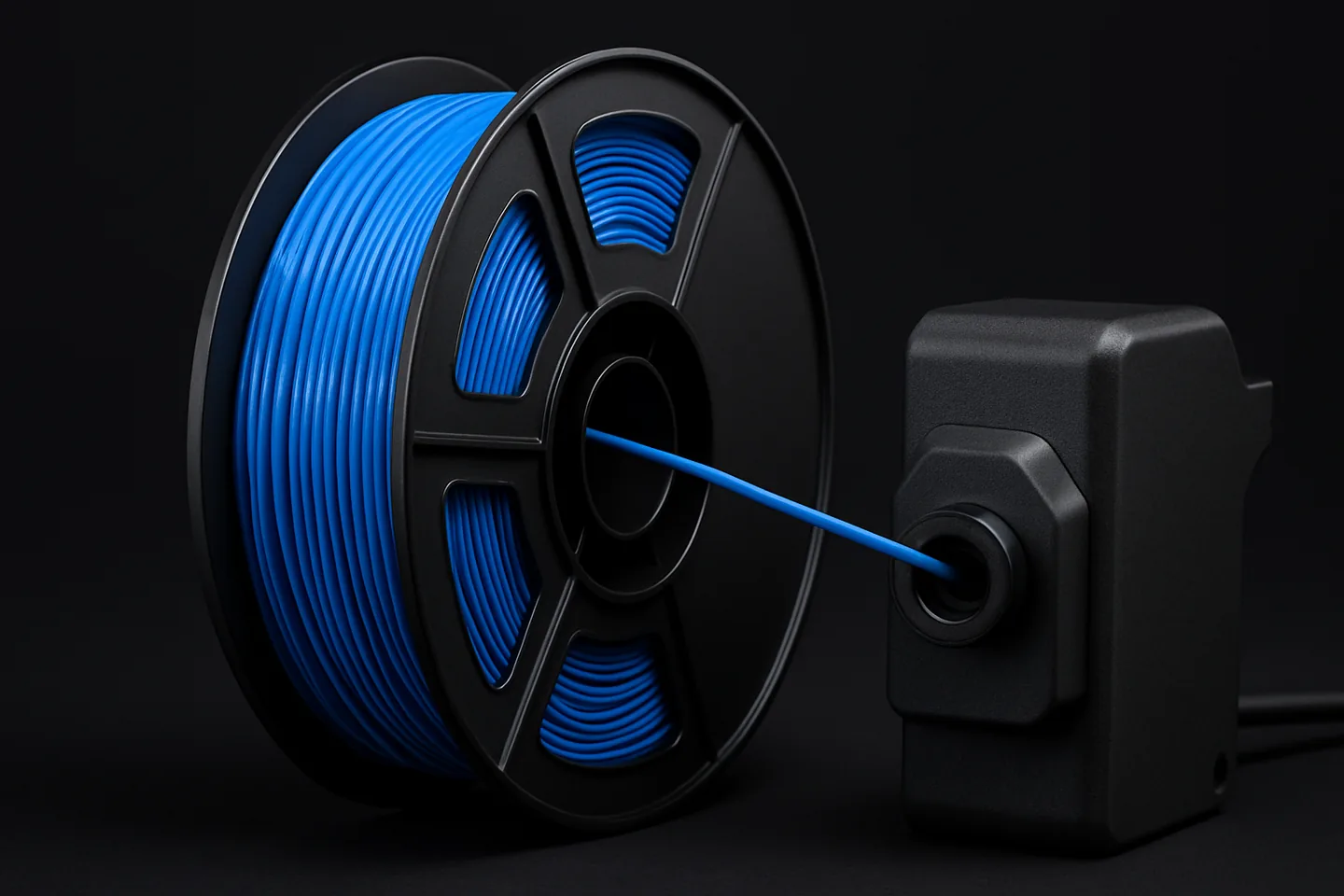 Bambu Lab TPU for AMS spool being loaded into the AMS feeder — RFID auto-profile