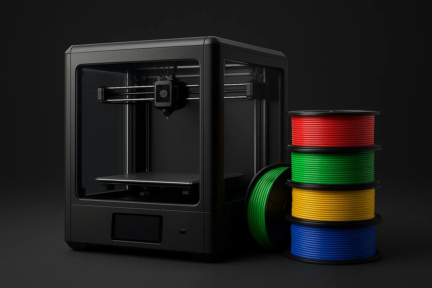 Bambu Lab 3D printer with colorful TPU for AMS filament spools — AMS flexible-material ecosystem