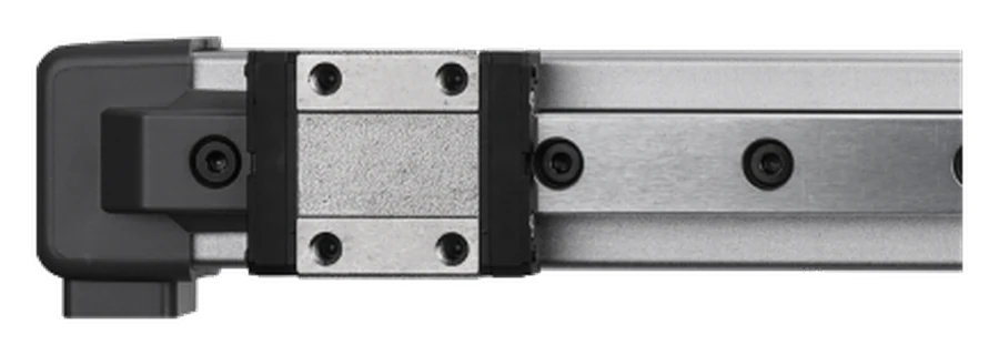 Bambu Lab A1 mini X-Axis Assembly — detail of the carriage block and end bracket