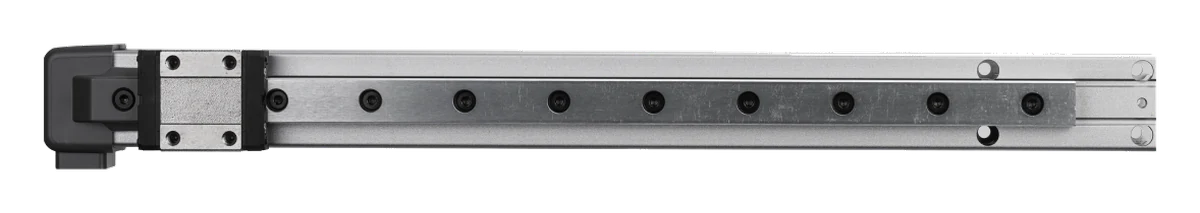 Bambu Lab A1 mini X-Axis Assembly — aluminum beam with integrated linear rail, carriage, and end bracket