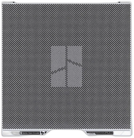The H2D Pro Vision Encoder plate — maps the motion system for 50-micron accuracy