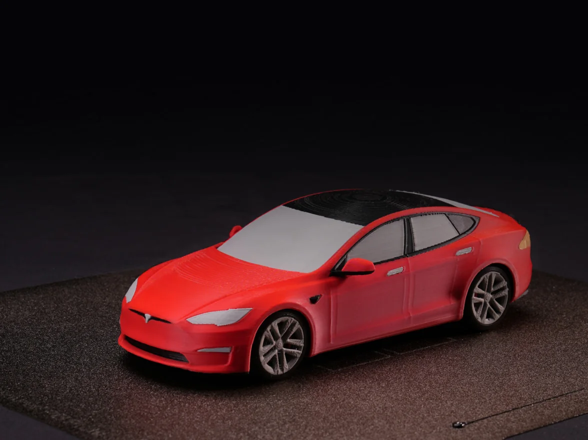 Full-color sports-car model print
