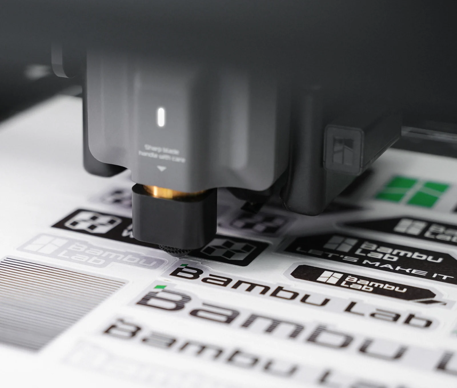 Print-then-cut stickers produced on the Bambu Lab H2D
