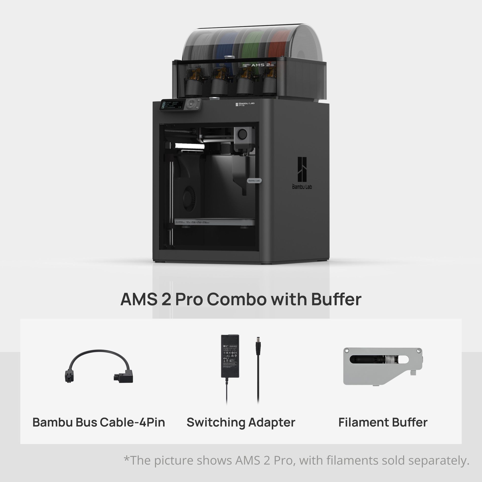 Bambu Lab P1S AMS 2 Pro Combo with buffer