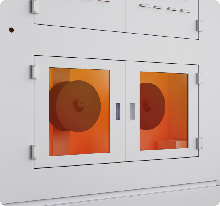 D1000 Pro HS integrated 0-70°C filament drying compartment for hygroscopic engineering materials