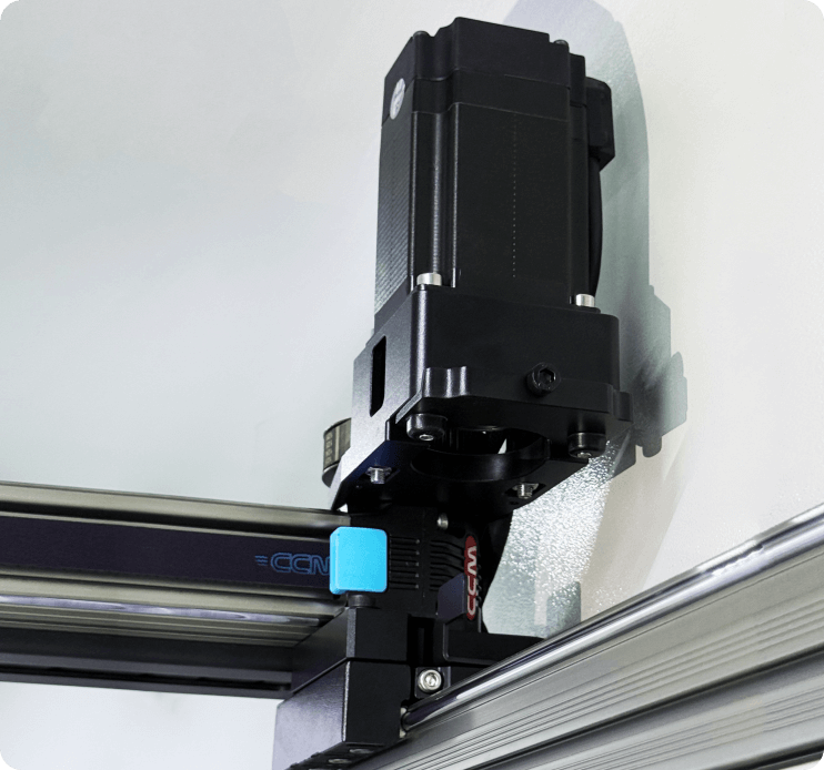 Heavy-duty linear rail and servo motor on the CreatBot D1000 Pro HS gantry