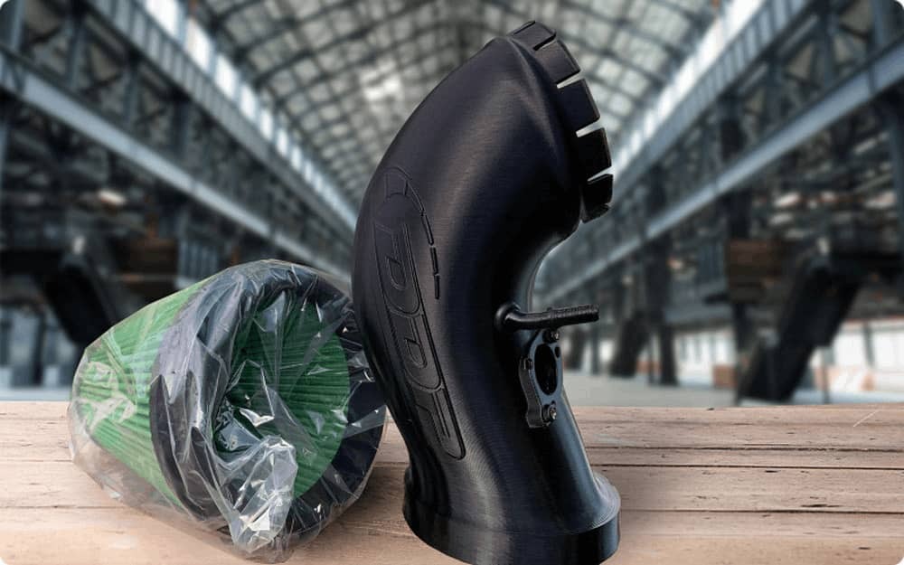 3D-printed CTS-V cold-air intake duct printed on a CreatBot D600 Pro printer