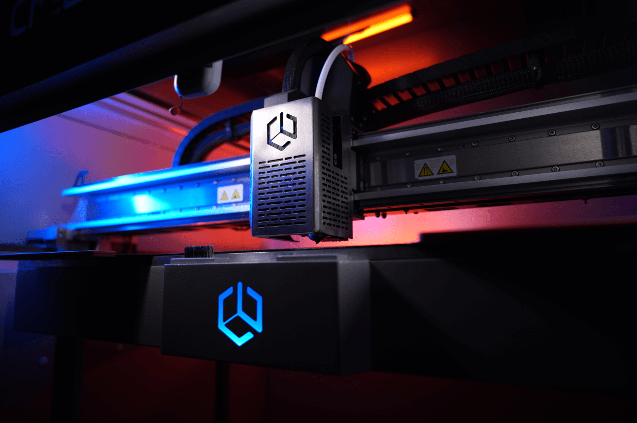 The two glowing 420&deg;C hot ends on the CreatBot D800 Ultra