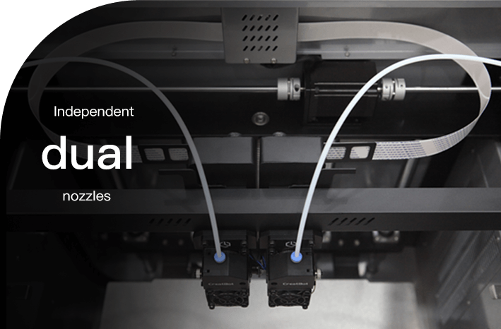 CreatBot F430 NX automatic dual-nozzle offset calibration to 0.05mm accuracy