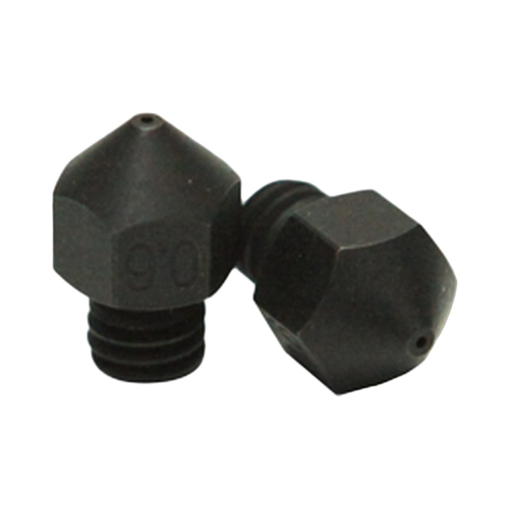 Genuine CreatBot hardened steel nozzles, tip and thread view
