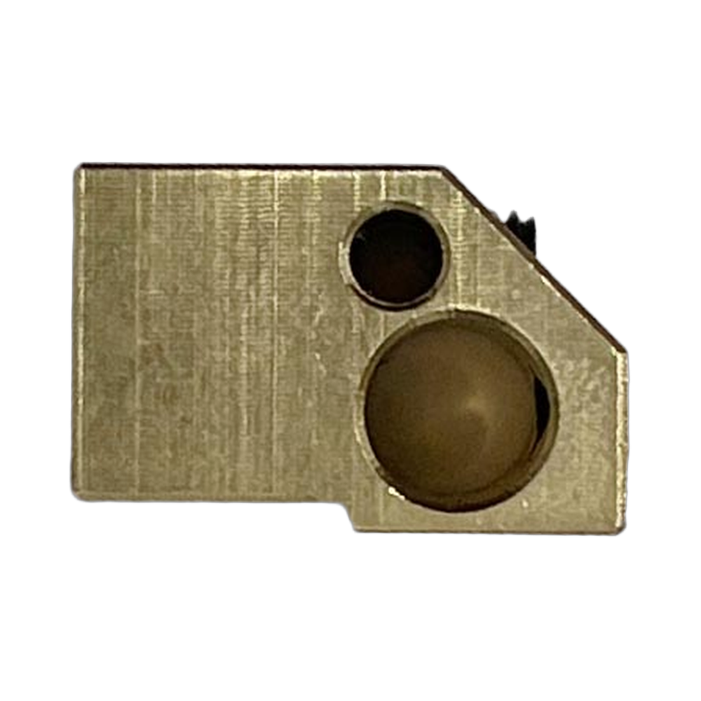CreatBot HT heating block side profile with heater and sensor bores