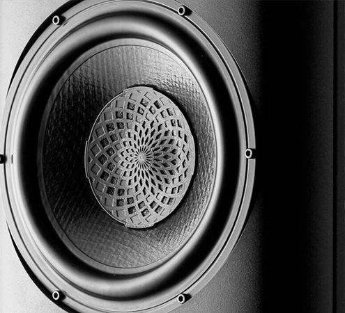 CreatBot F430 — HEPA + activated carbon air filter element close-up, round mesh filtration cone