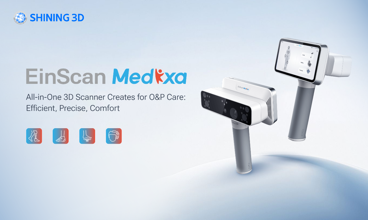 EinScan Medixa clinical workflow &mdash; wireless handheld in the exam room, no laptop, no plaster