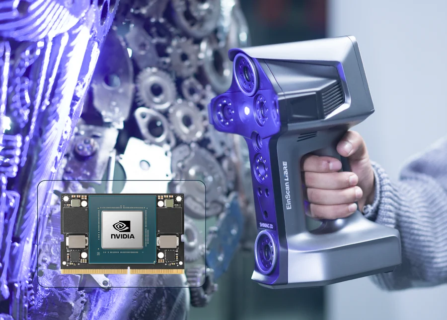 EinScan Libre with NVIDIA Jetson Orin NX onboard processing &mdash; mesh reconstruction runs on the scanner itself, no PC required