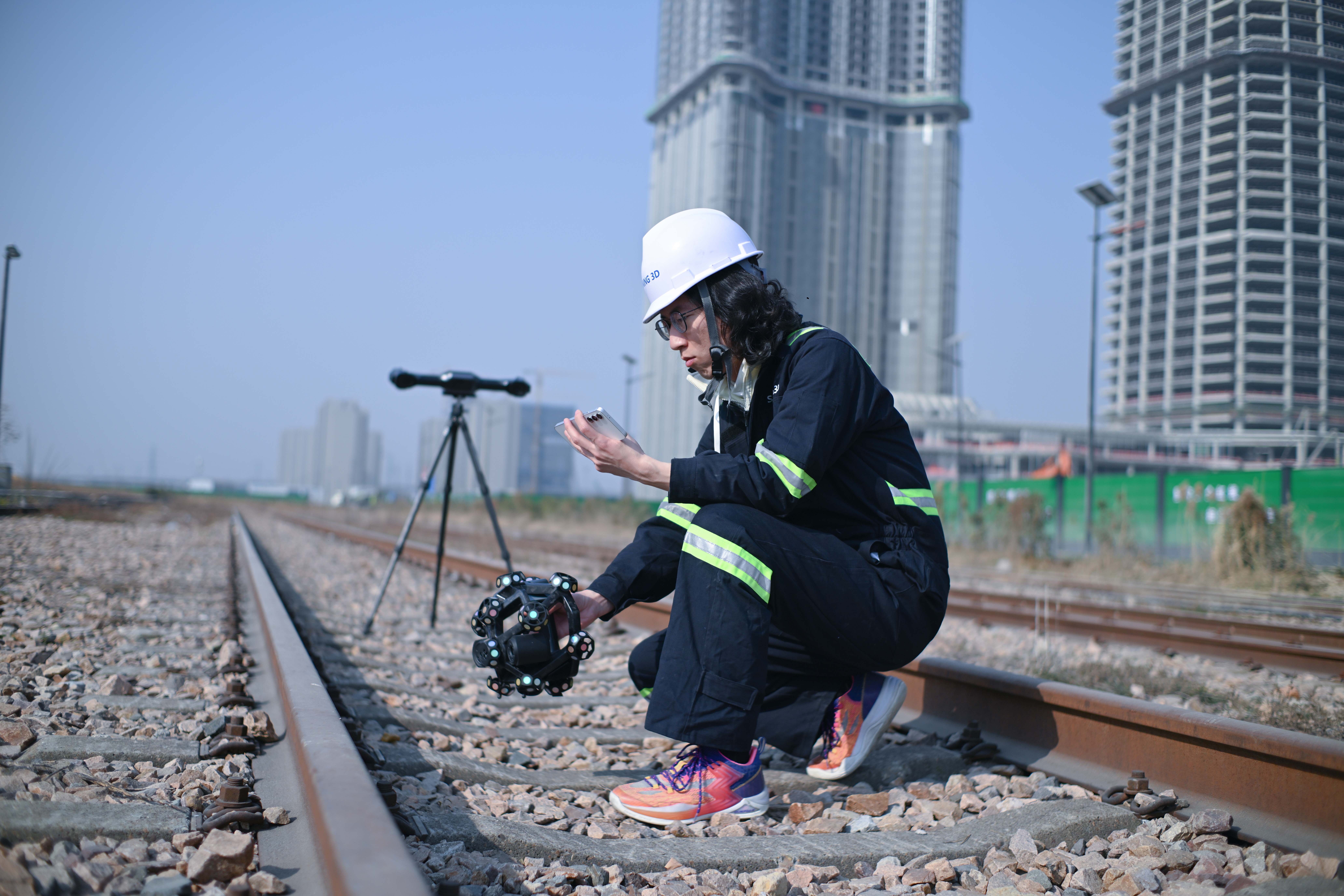FreeScan Trak Nova railway infrastructure inspection with wireless dynamic tracking