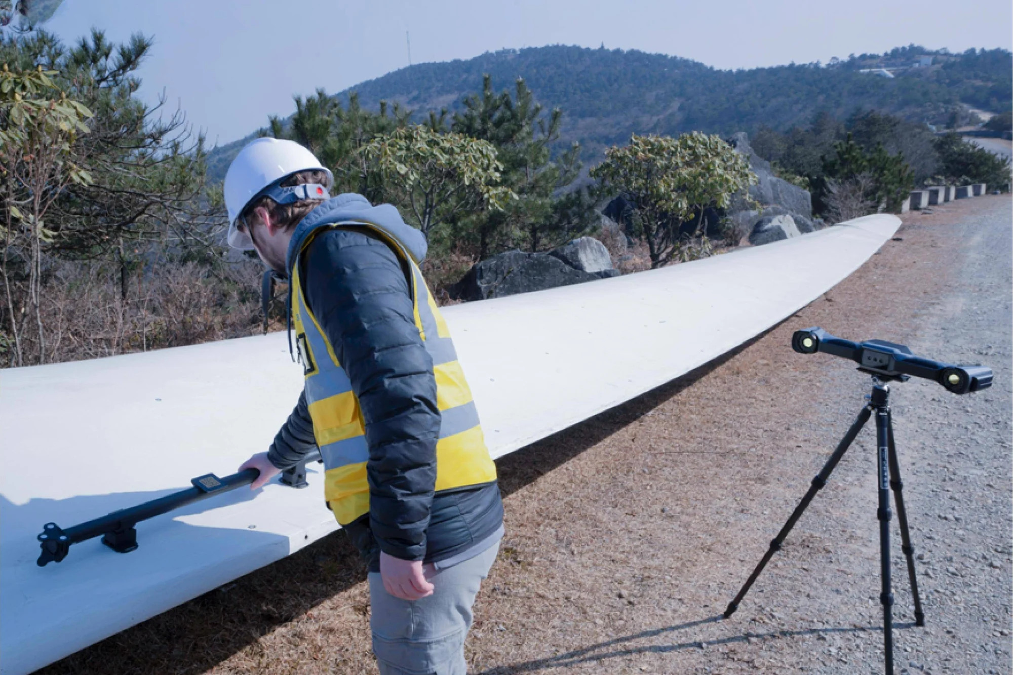 FreeScan Trak Nova VPG calibration rod used for markerless photogrammetry reference