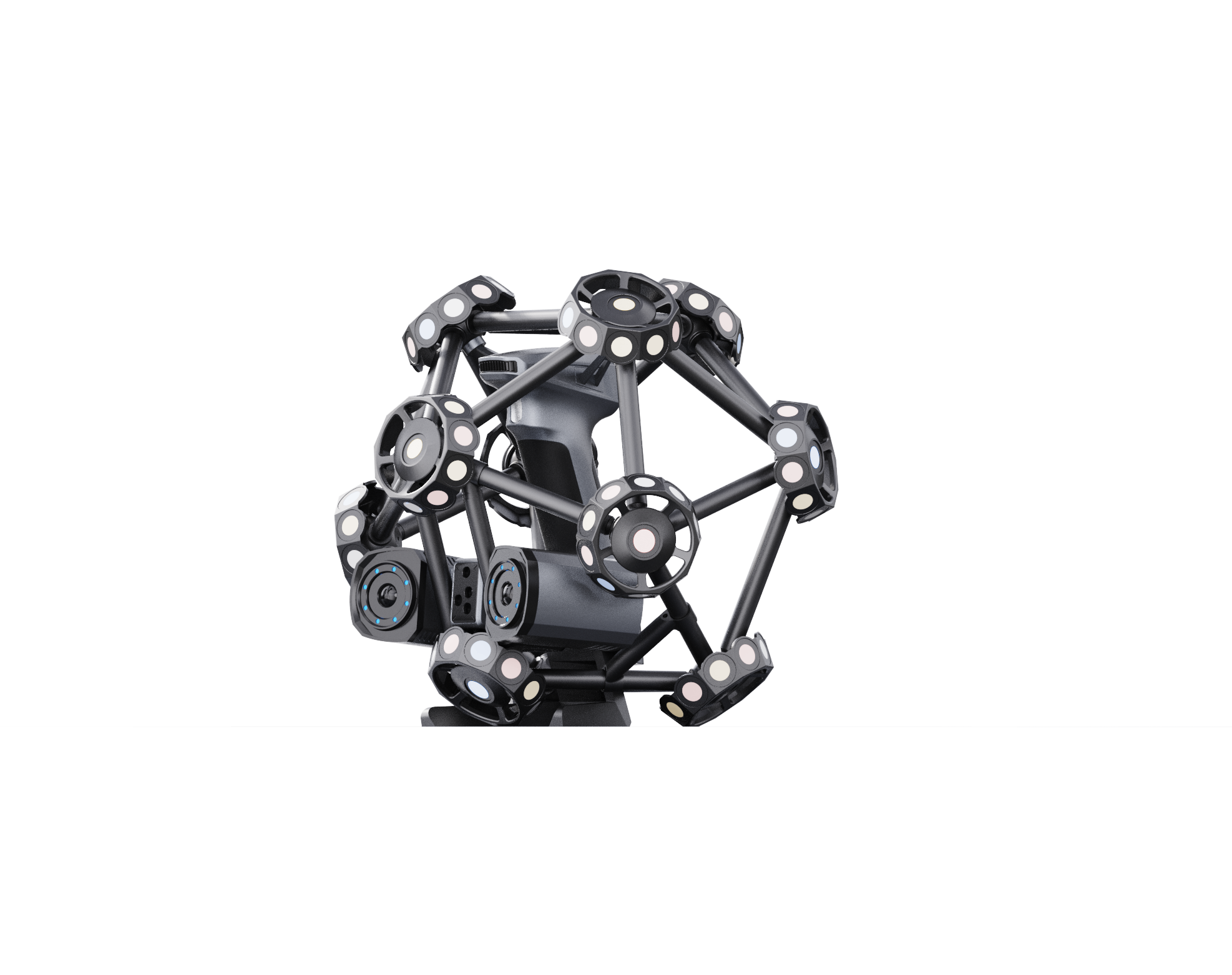 SHINING 3D FreeScan Trak ProW TE25W marker-frame wireless laser scan head, tracked by the FreeTrak W