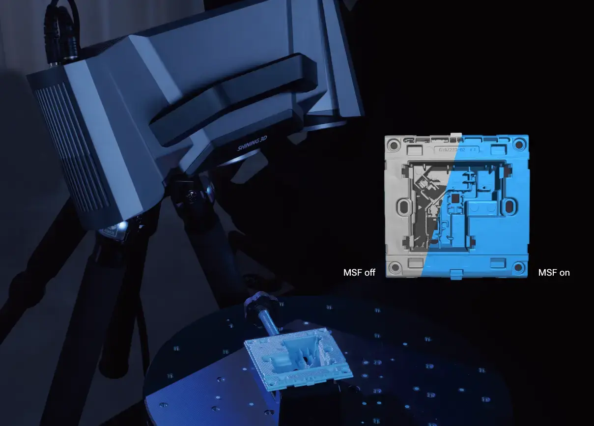 OptimScan Q Series — Monocular-Stereo Fusion MSF turning corners joints data coverage