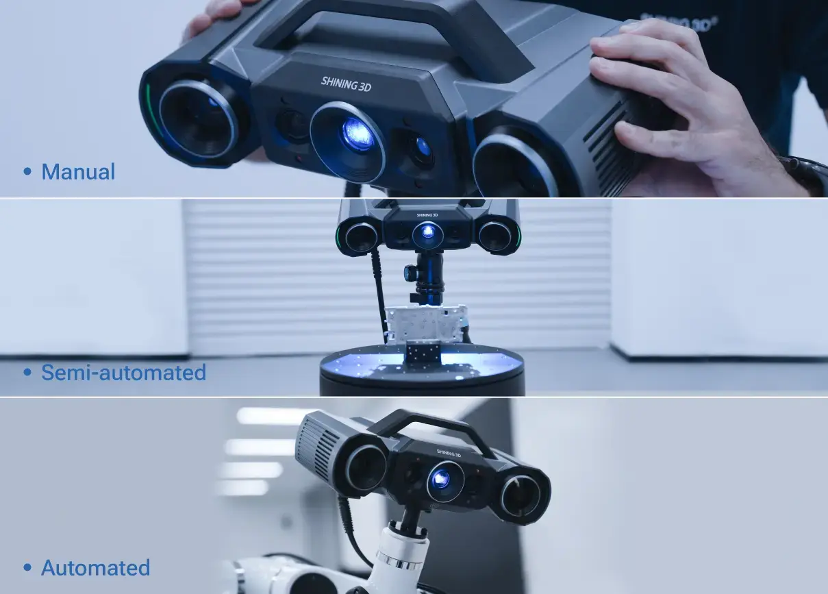 OptimScan Q Series — versatile adaptable manual tripod turntable robot integration flexible deployment