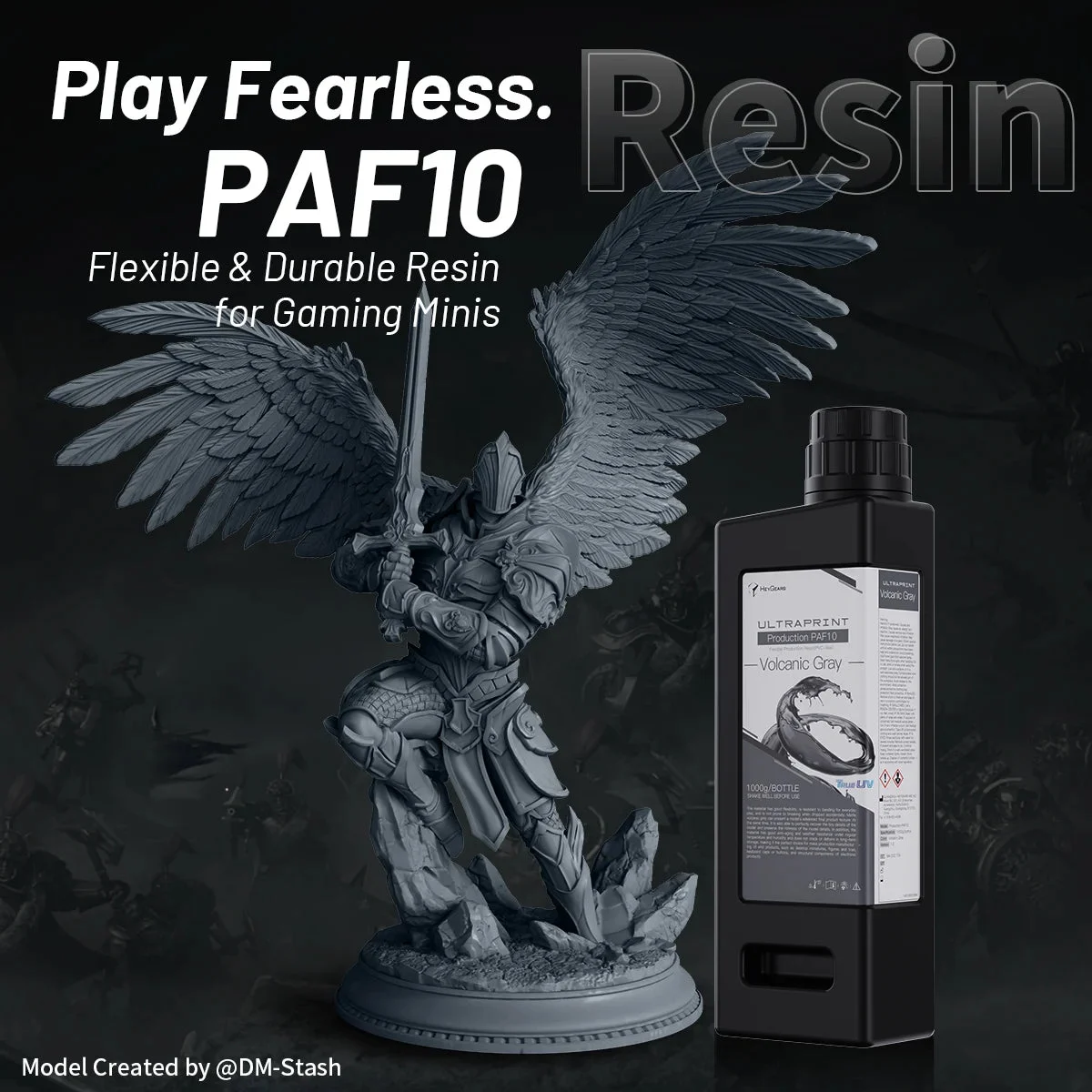 Highly detailed PAF10 winged tabletop miniature printed for durable gameplay
