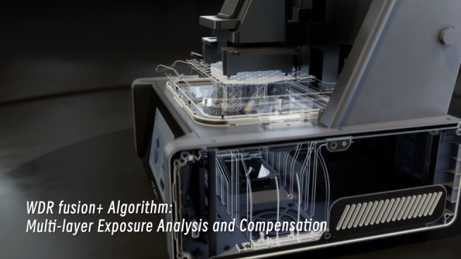 Reflex WDR fusion+ algorithm performing multi-layer exposure analysis and compensation during a print