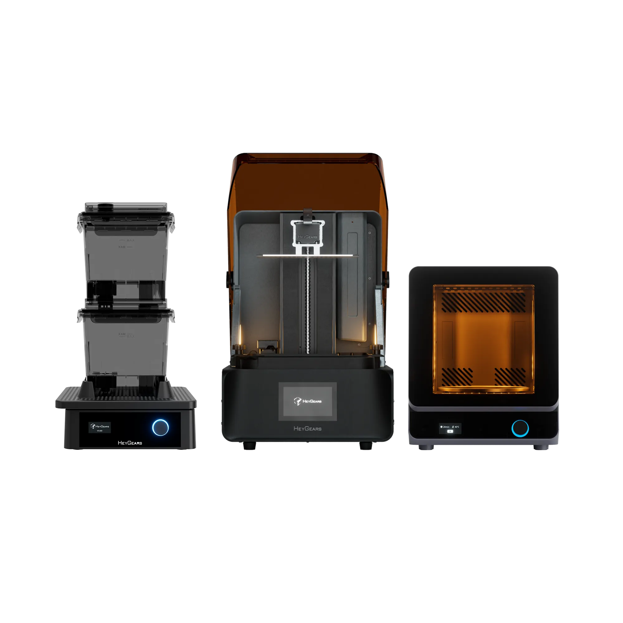 HeyGears UltraCraft Reflex Combo &mdash; the matched UltraCraft Wash, Reflex printer and Cure stations as one system