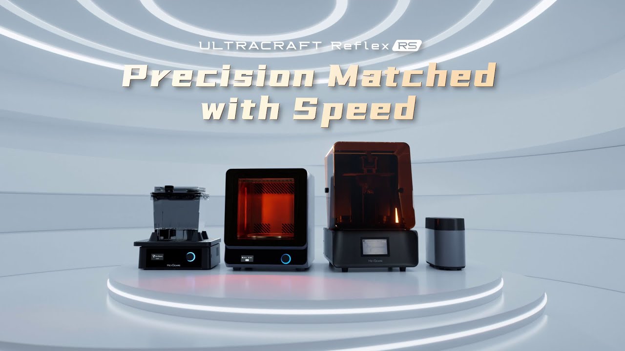 HeyGears UltraCraft Reflex RS resin printing system — play the official demonstration video